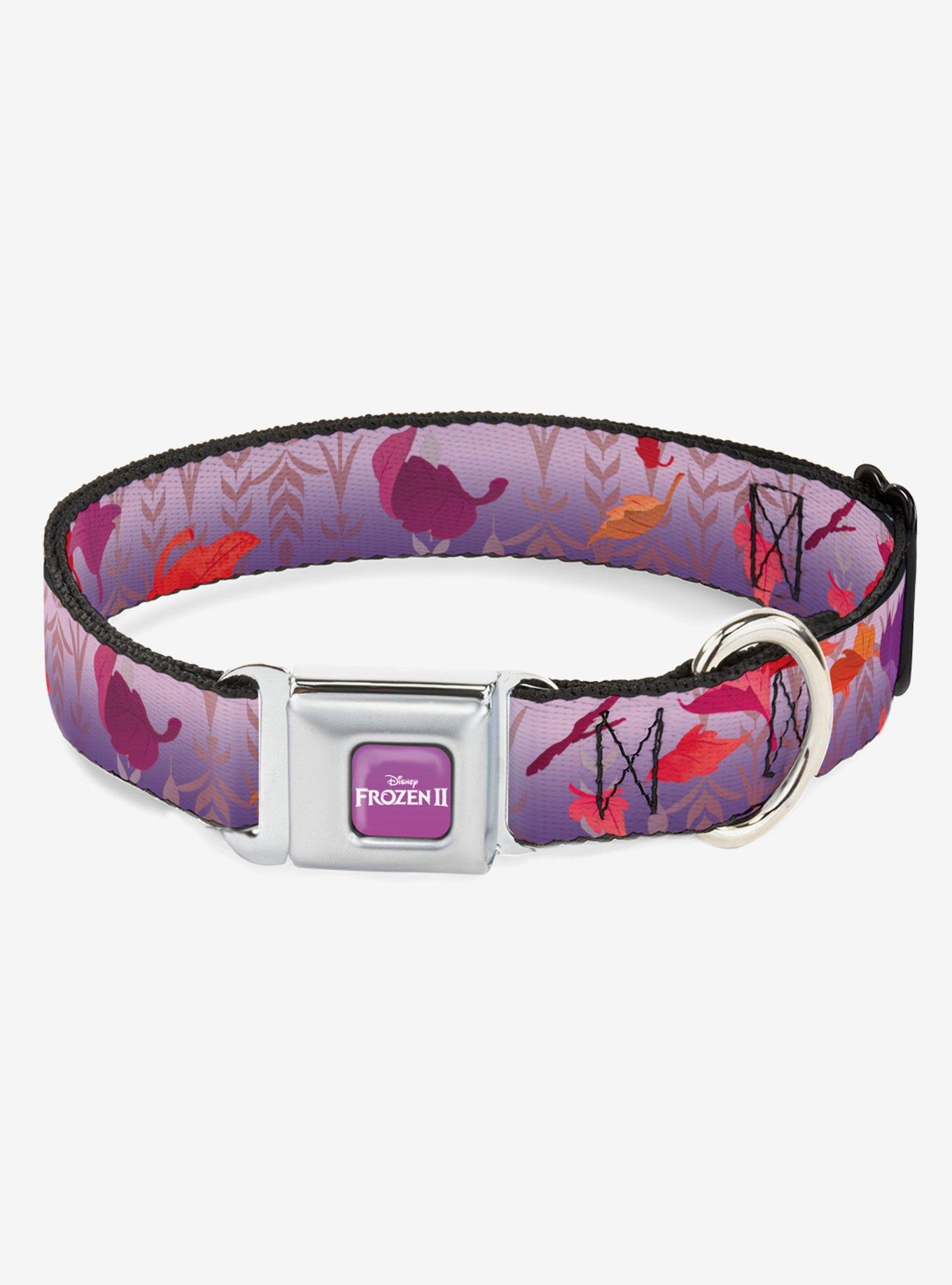 Disney Frozen 2 Swirling Leaves Dog Collar Seatbelt Buckle On Sale